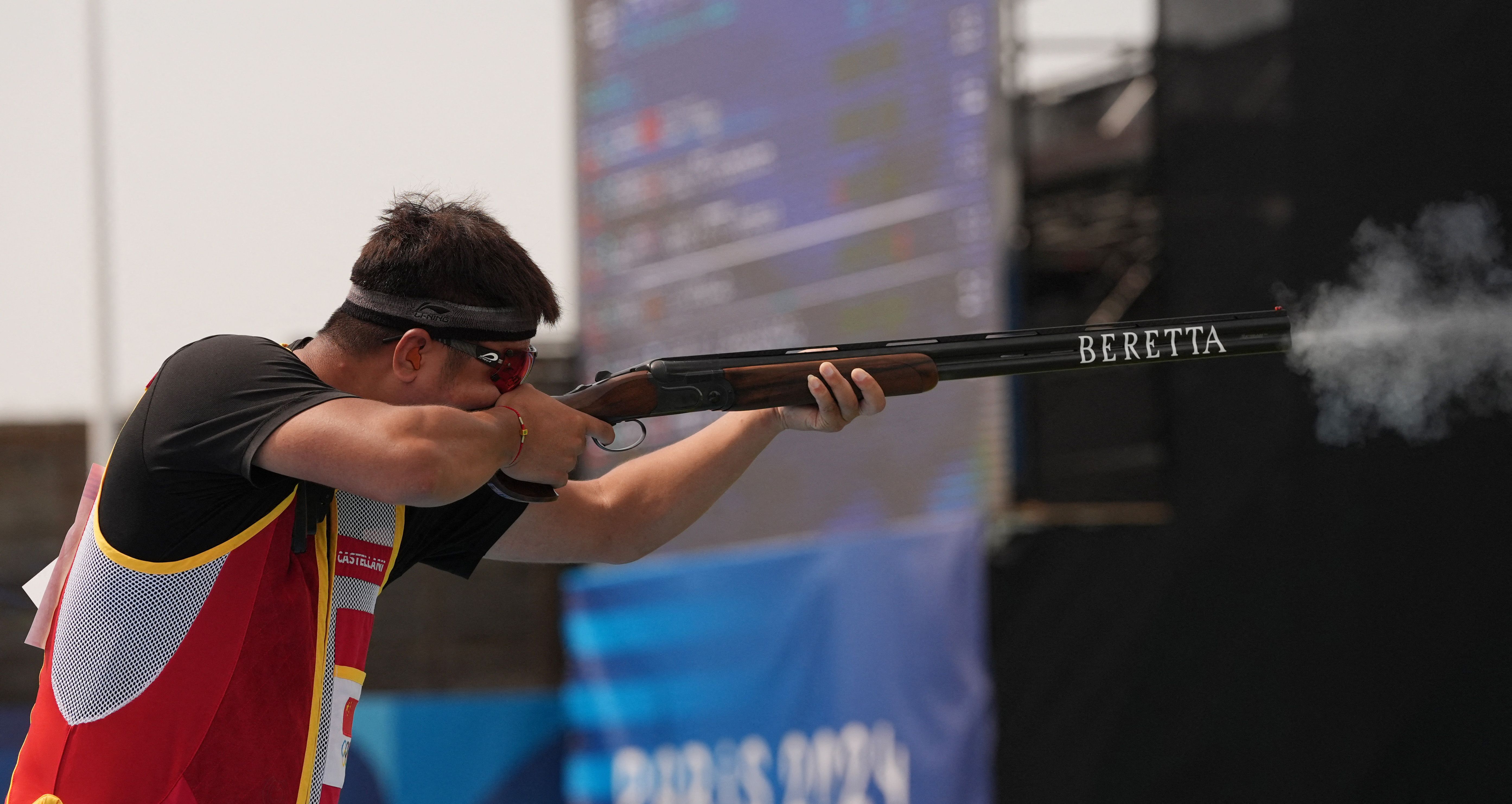 🥈射击男子多向飞碟决赛：中国选手齐迎获得银牌